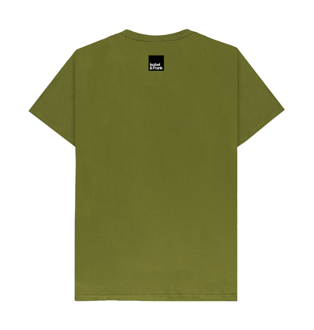 Moss Green Printed T-shirt Back