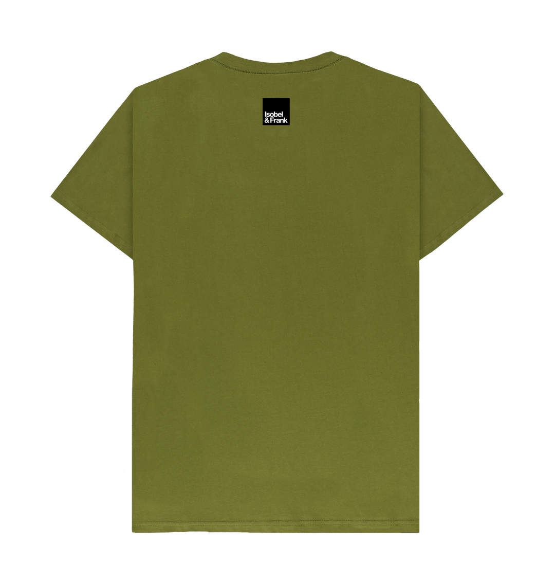 Moss Green Printed T-shirt Back
