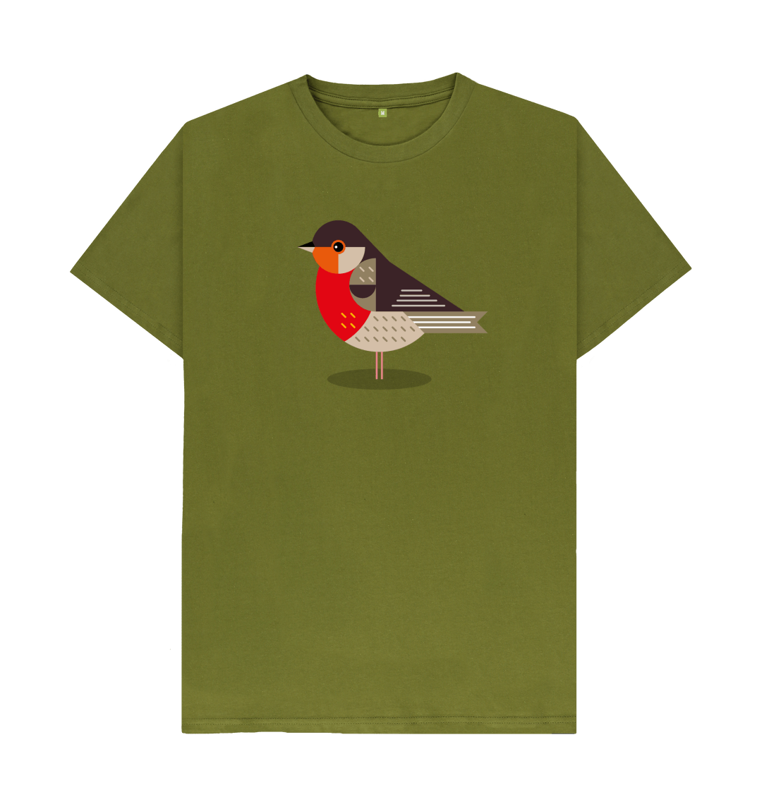 Moss Green Printed T-shirt Front