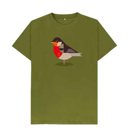 Moss Green Printed T-shirt Front