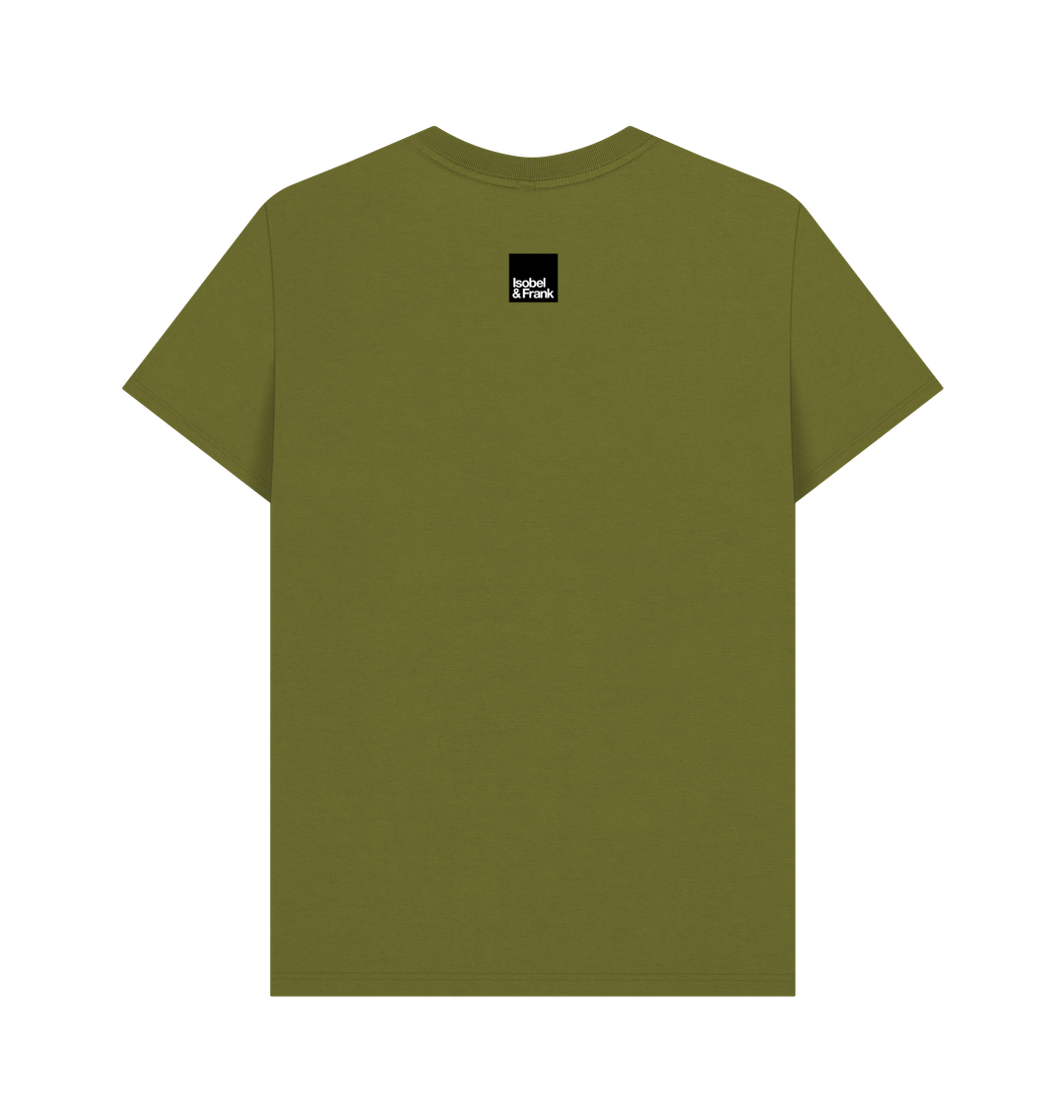 Moss Green Printed T-shirt Back