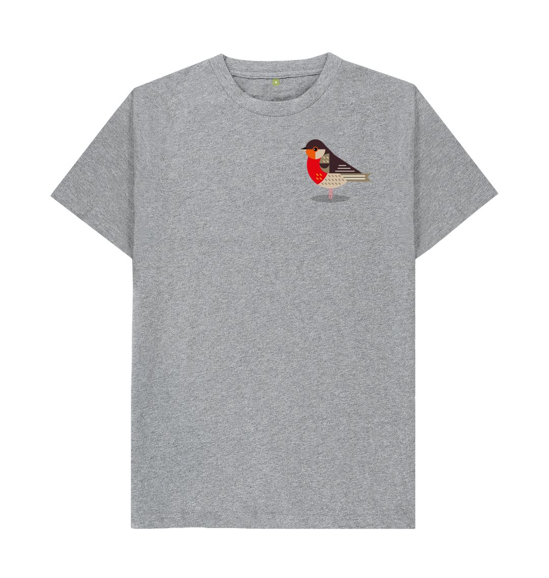 Athletic Grey Robin Mens Organic Cotton T-shirt