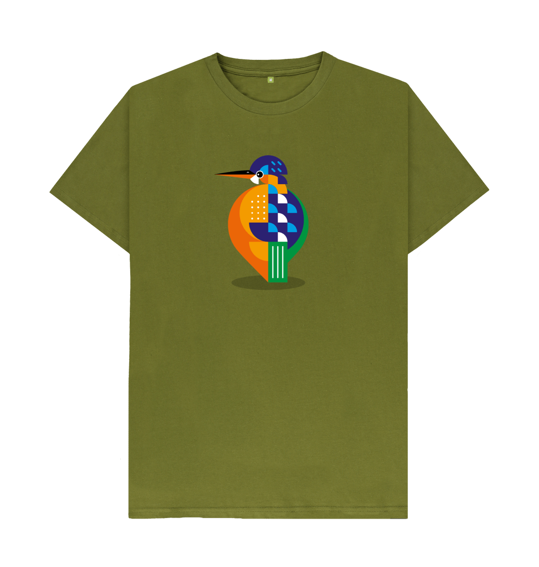 Moss Green Printed T-shirt Front