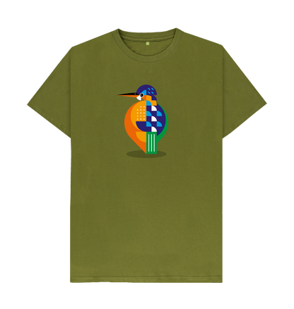 Moss Green Printed T-shirt Front