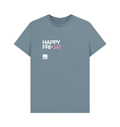 Stone Blue Printed T-shirt Front