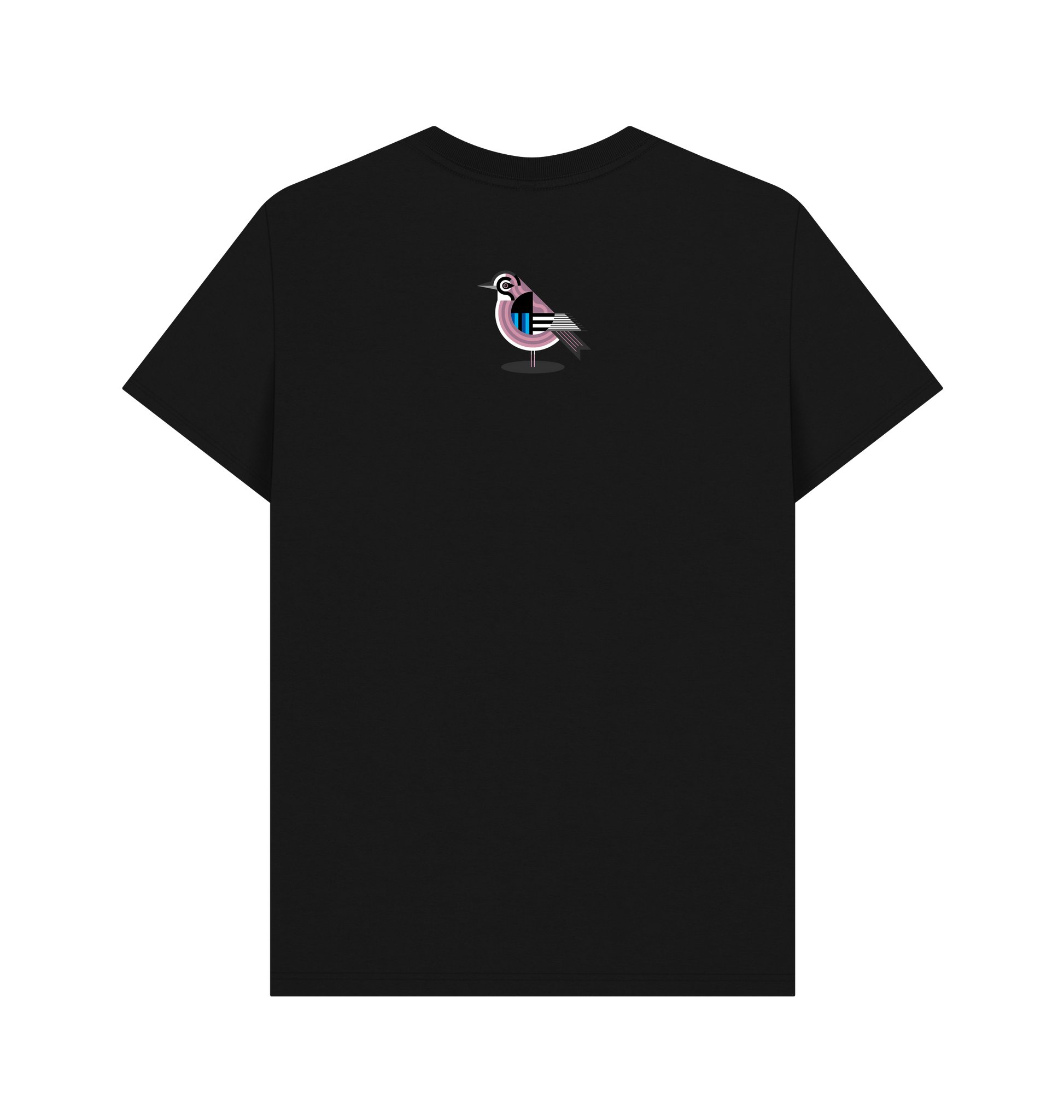 Black Printed T-shirt Back