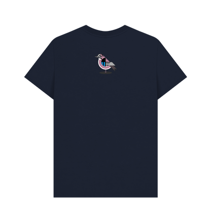 Navy Blue Printed T-shirt Back