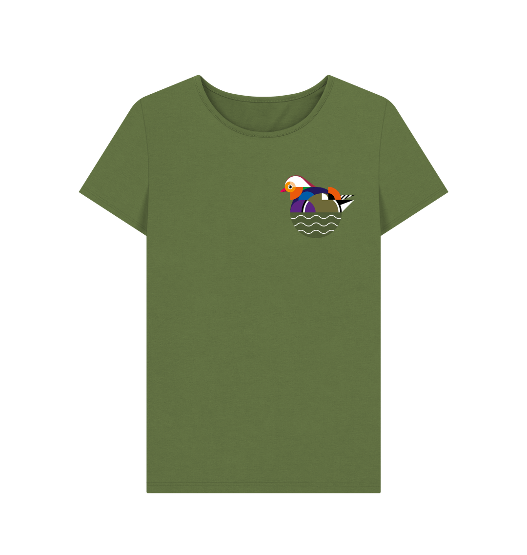 Khaki Printed T-shirt Front