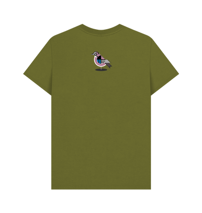 Moss Green Printed T-shirt Back