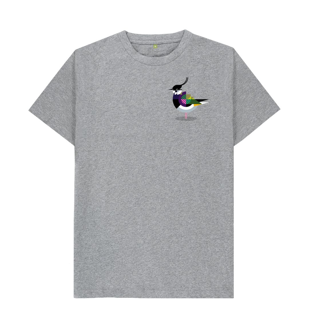 Athletic Grey Lapwing Mens Organic Cotton T-shirt