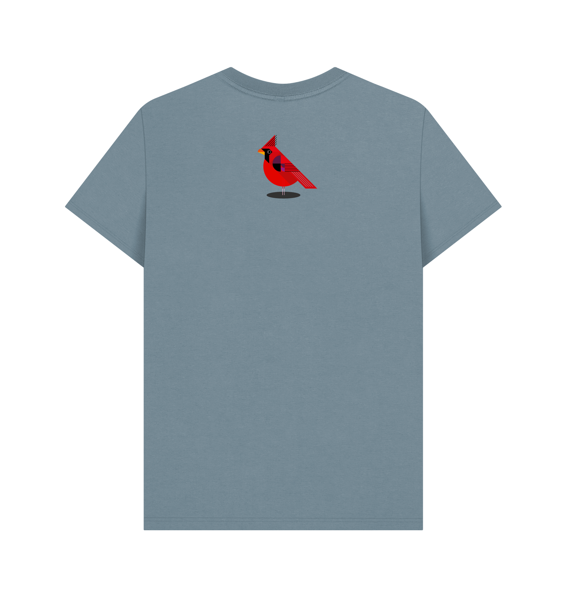 Stone Blue Printed T-shirt Back