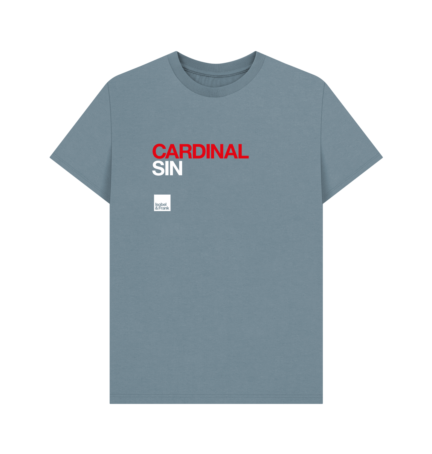 Stone Blue Printed T-shirt Front