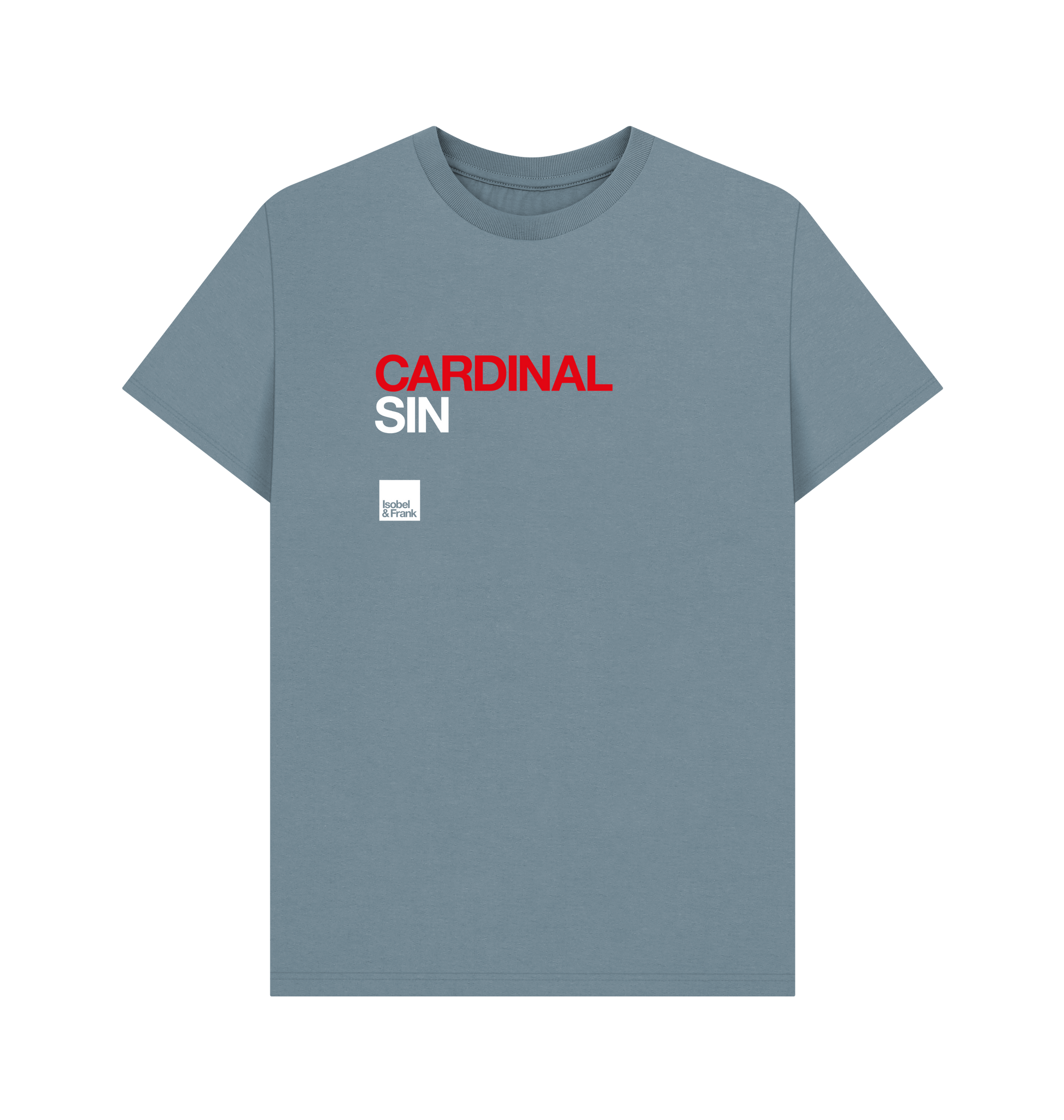 Stone Blue Printed T-shirt Front