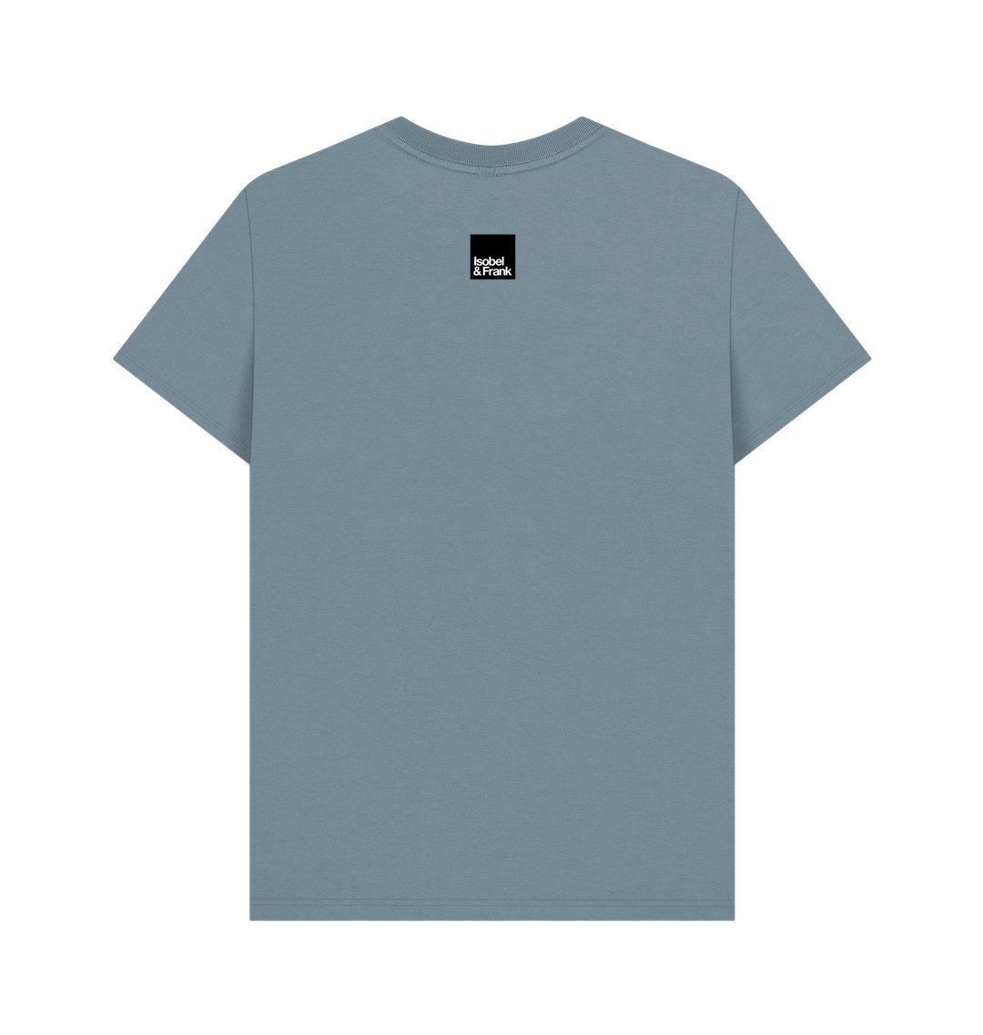 Stone Blue Printed T-shirt Back