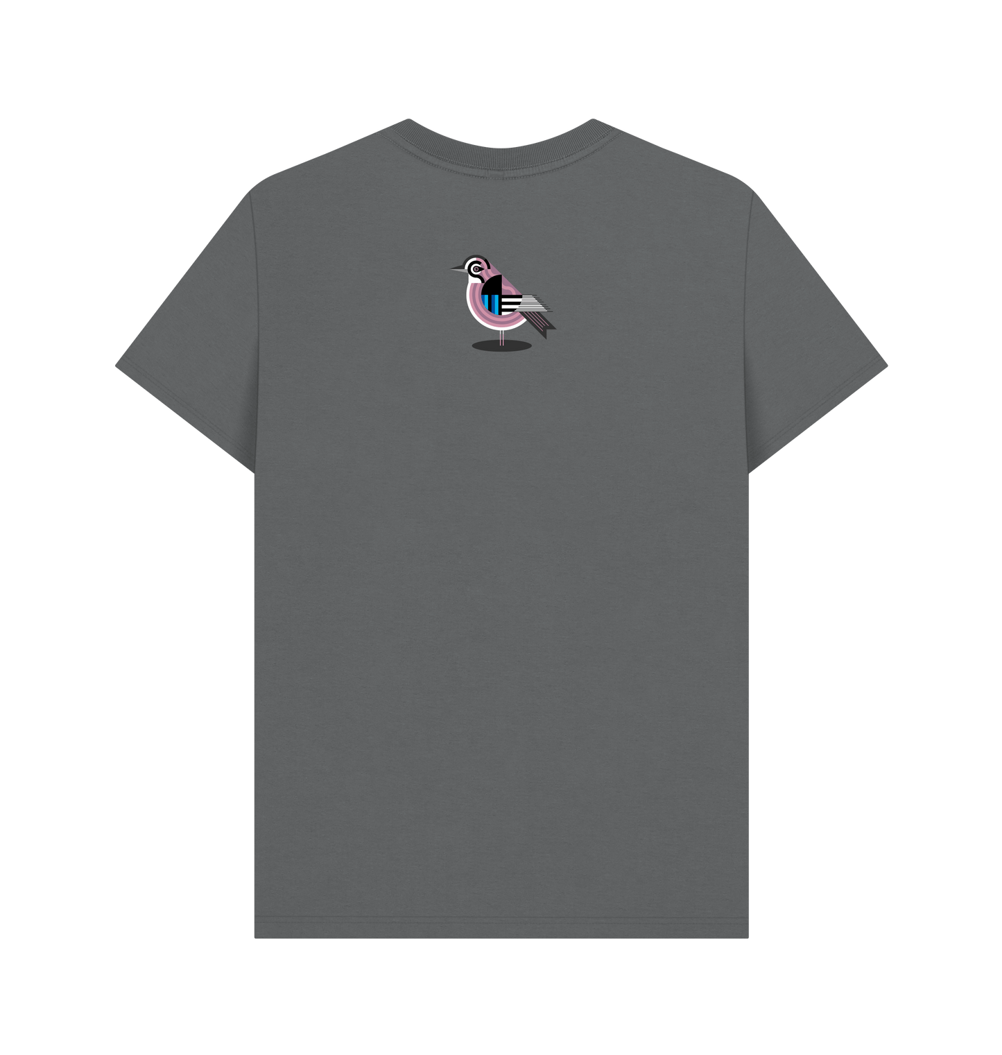 Slate Grey Printed T-shirt Back