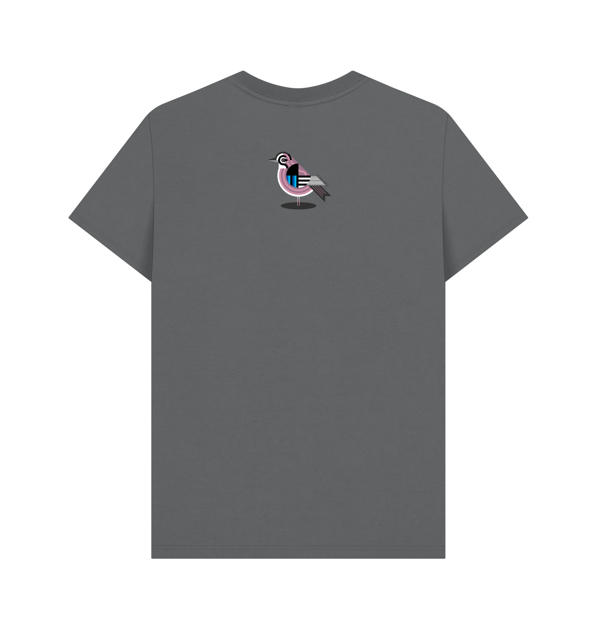 Slate Grey Printed T-shirt Back