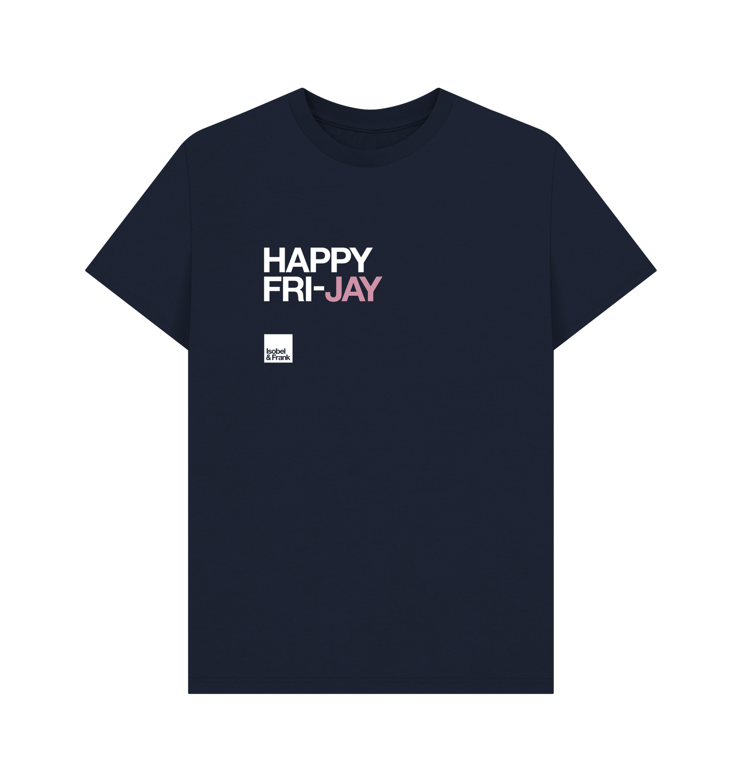 Navy Blue Printed T-shirt Front