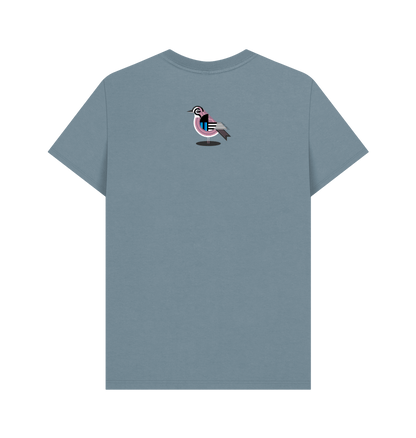 Stone Blue Printed T-shirt Back