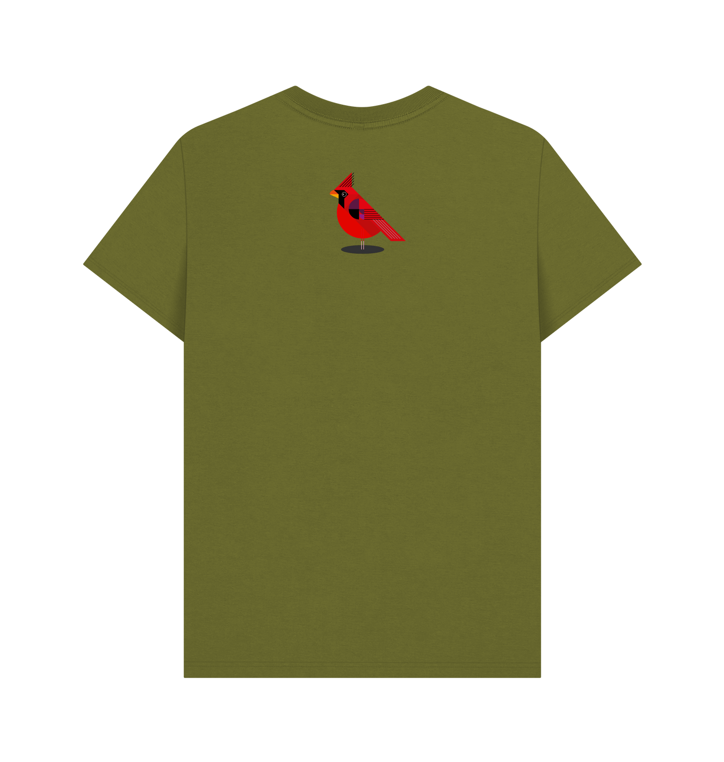 Moss Green Printed T-shirt Back
