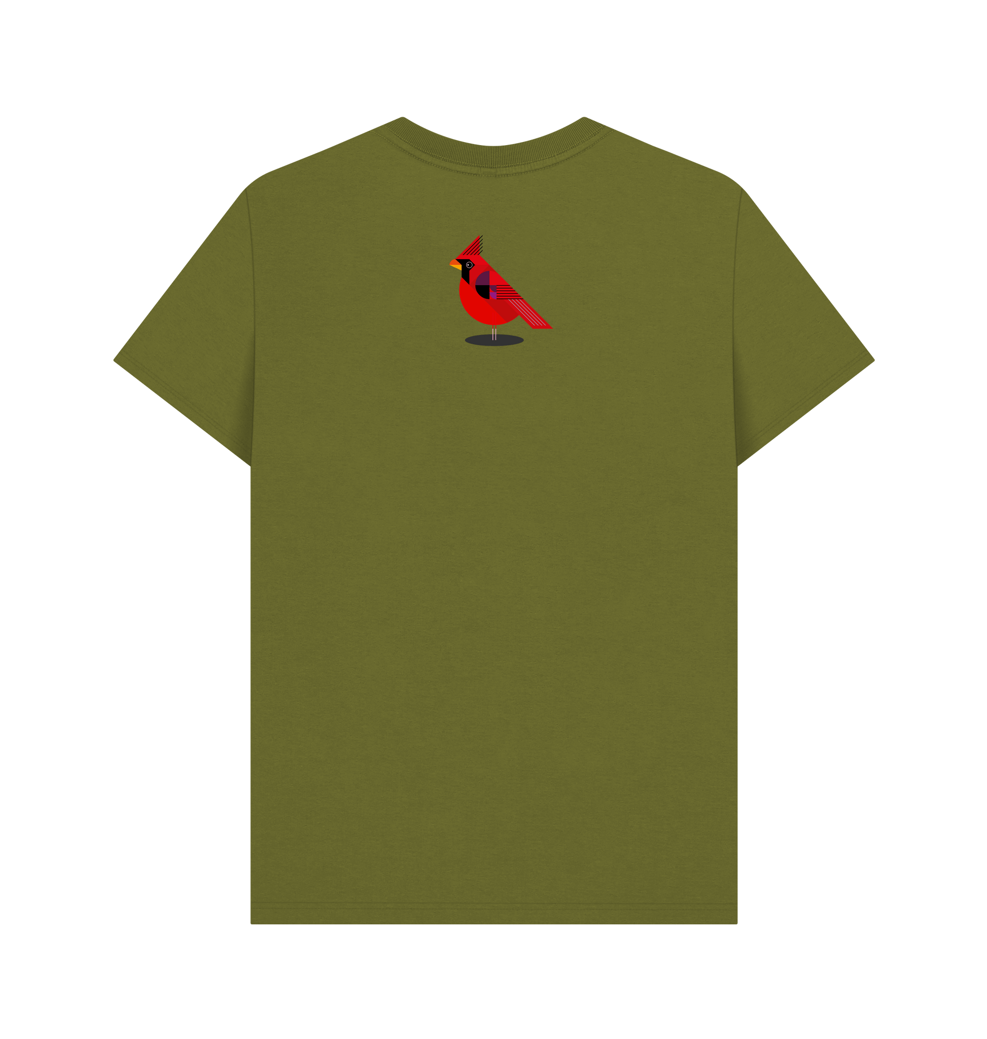 Moss Green Printed T-shirt Back