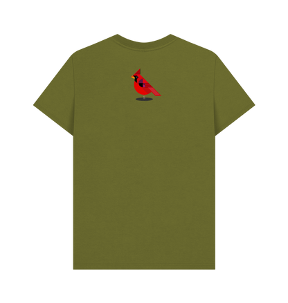 Moss Green Printed T-shirt Back