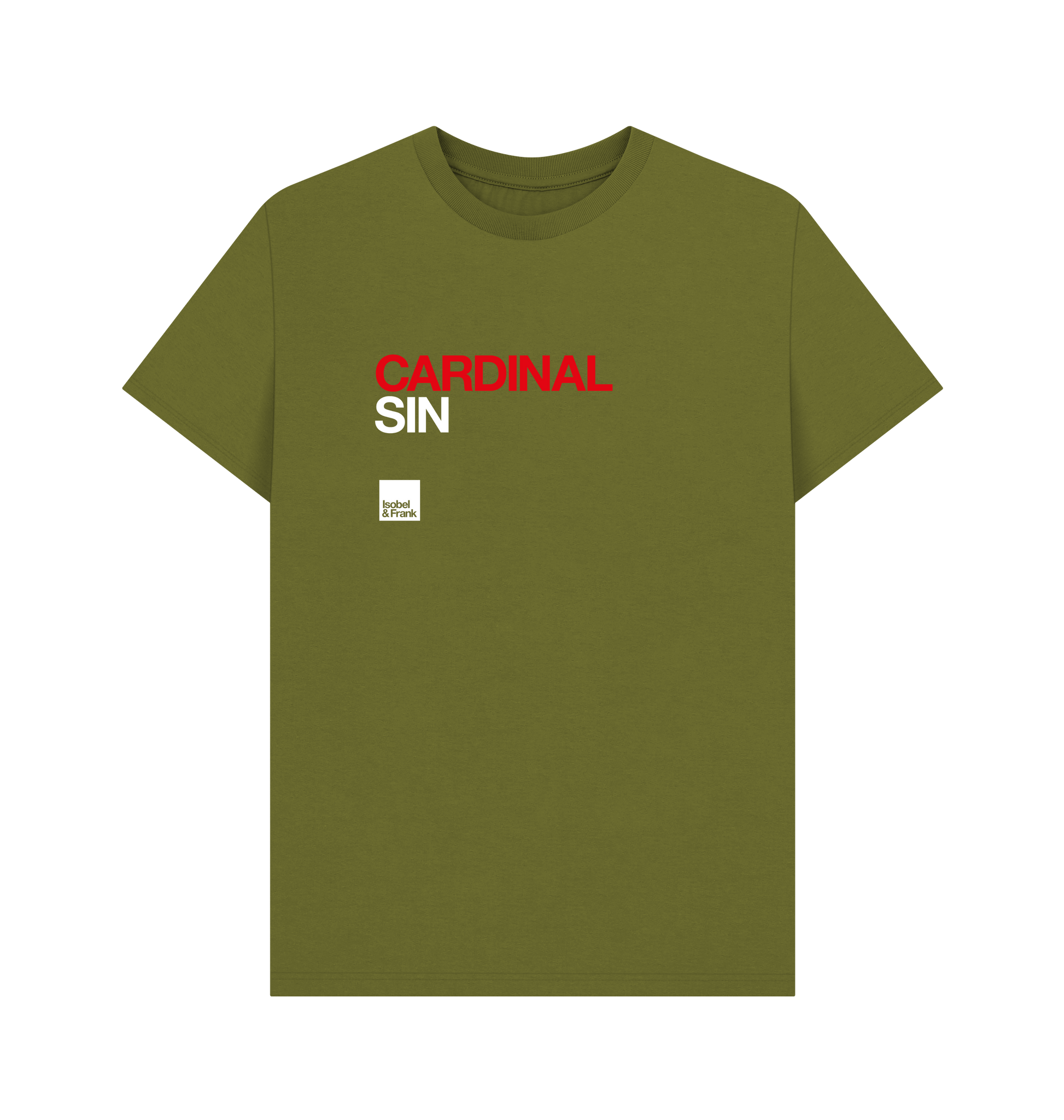 Moss Green Printed T-shirt Front