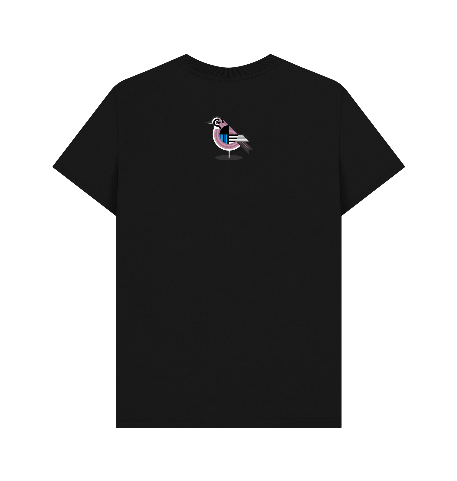 Black Printed T-shirt Back