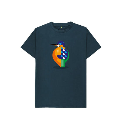 Denim Blue Kingfisher Kids Organic Cotton T-shirt