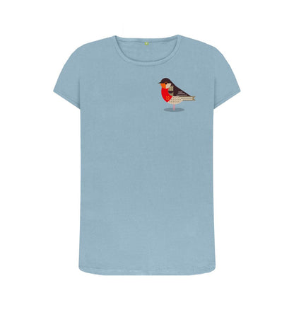 Stone Blue Robin Women's Crew Neck T-shirt