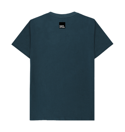 Denim Blue Printed T-shirt Back