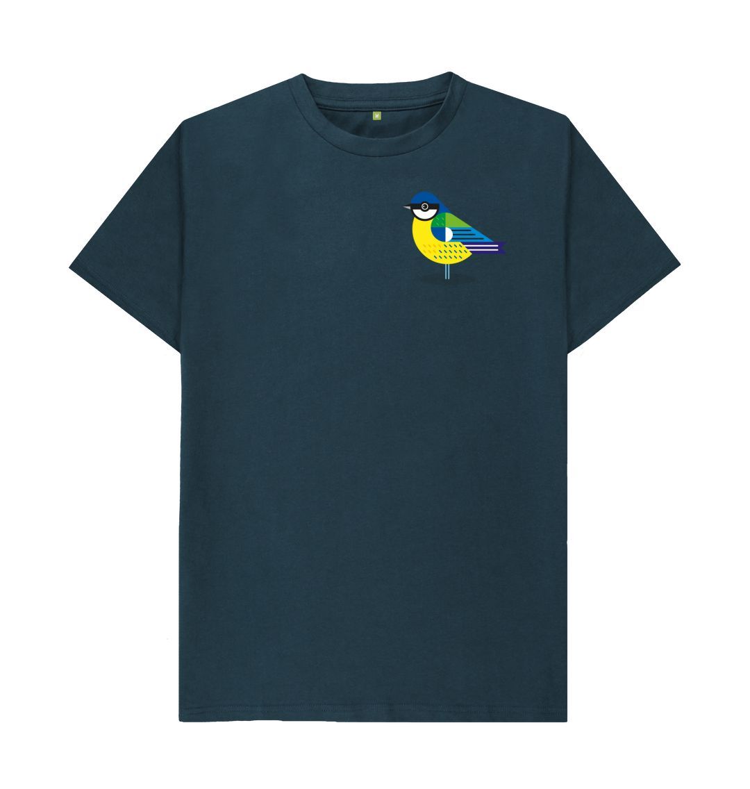 Denim Blue Blue Tit Men's T-shirt