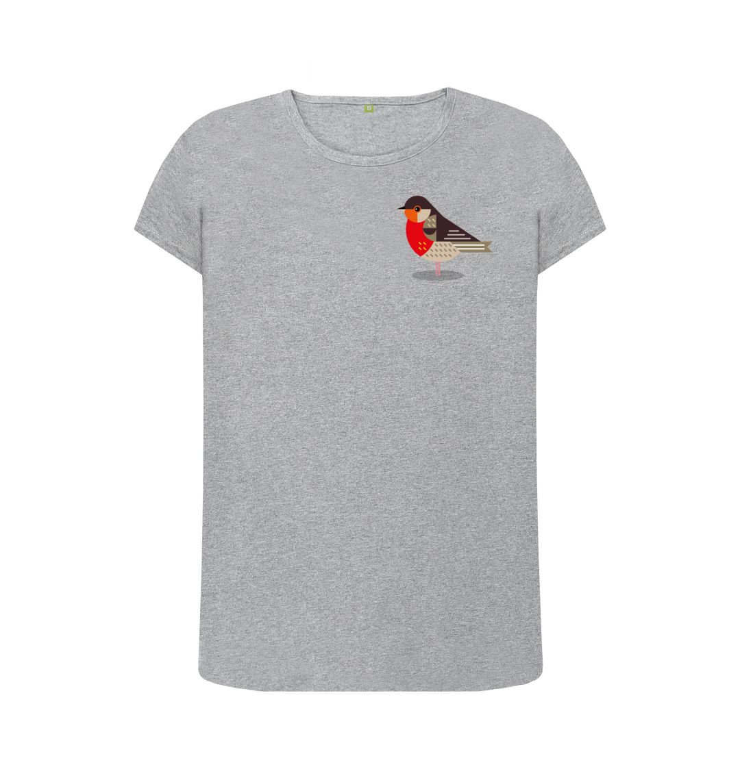 Athletic Grey Robin Women's Crew Neck T-shirt