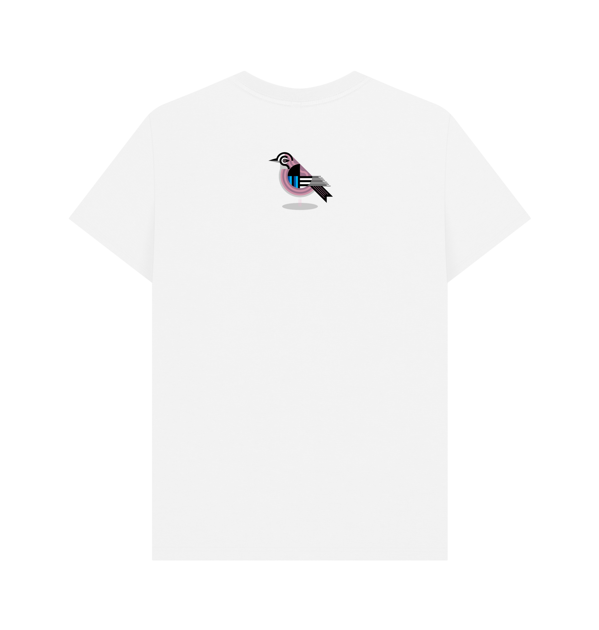White Printed T-shirt Back