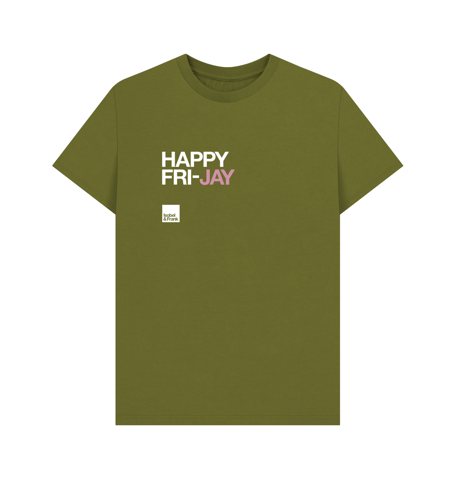 Moss Green Printed T-shirt Front
