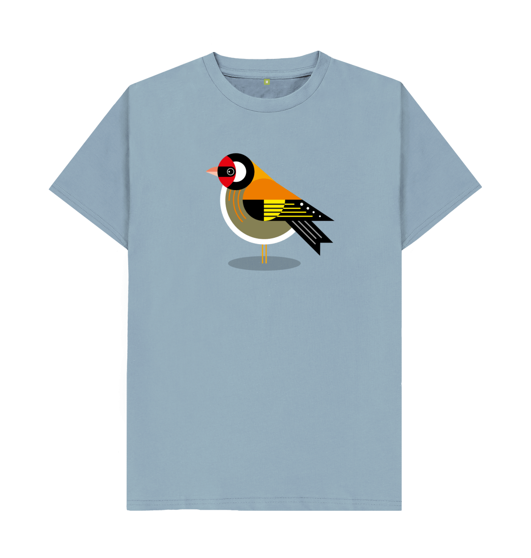 Stone Blue Printed T-shirt Front