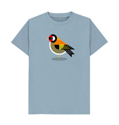 Stone Blue Printed T-shirt Front