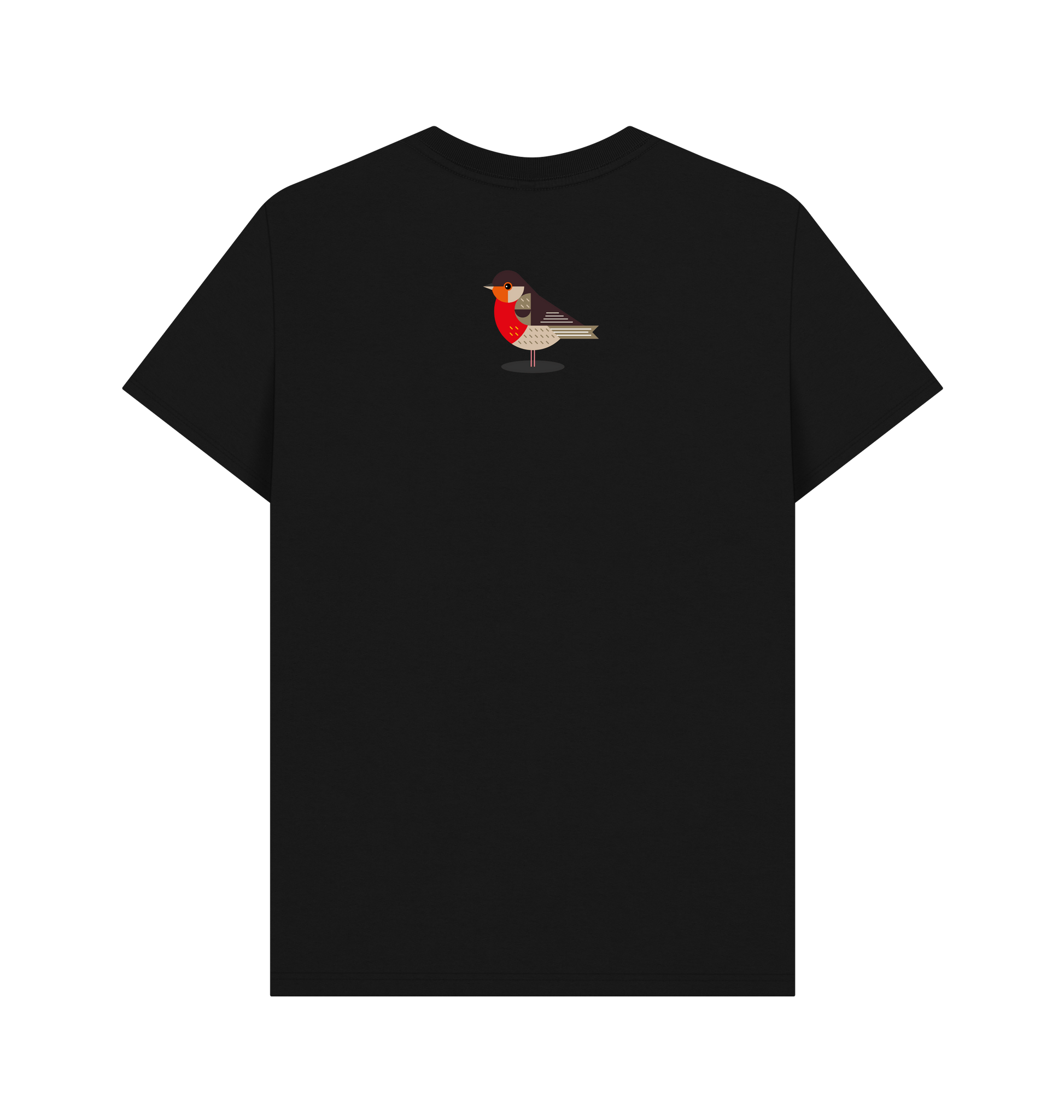 Black Printed T-shirt Back