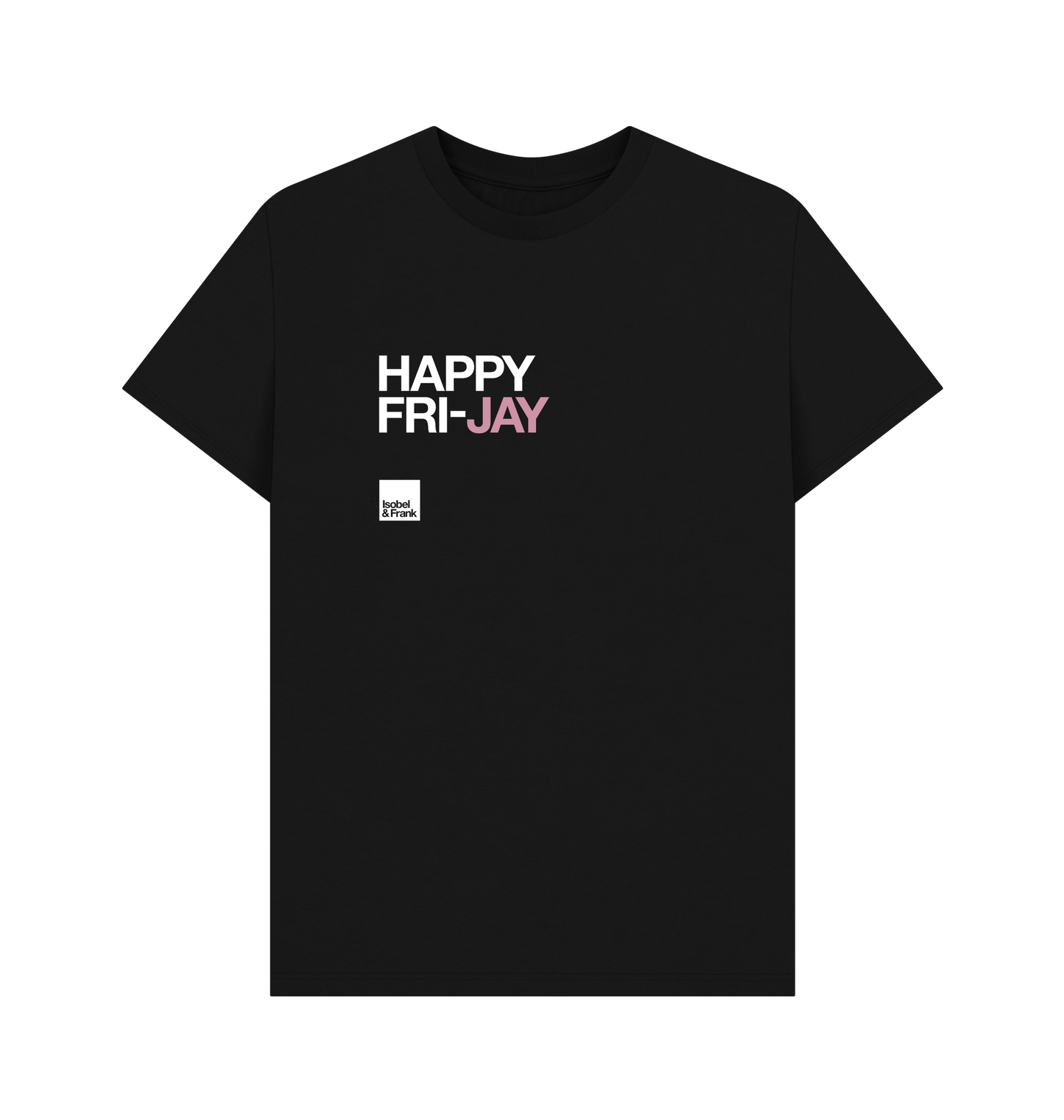 Black Printed T-shirt Front