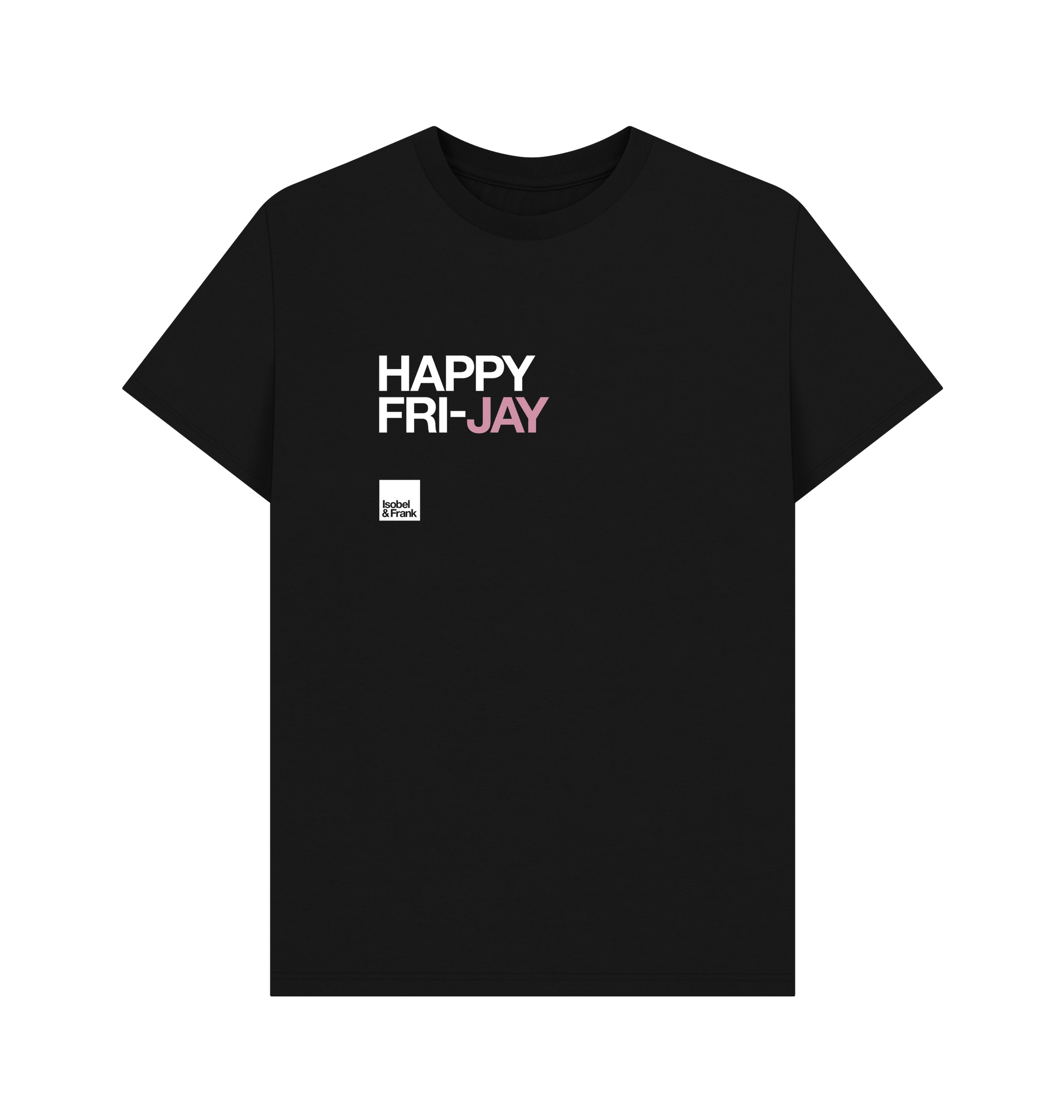 Black Printed T-shirt Front