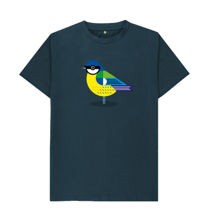 Denim Blue Printed T-shirt Front