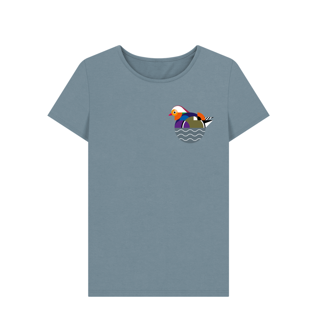 Stone Blue Printed T-shirt Front