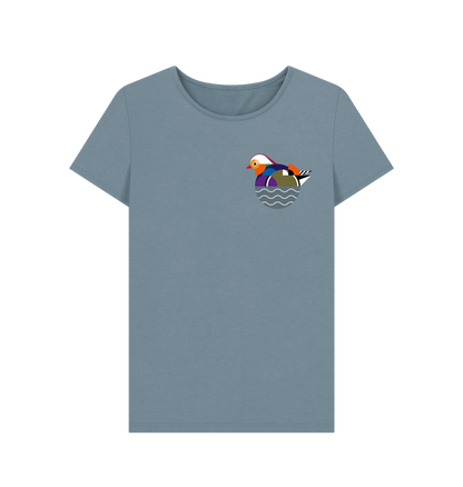 Stone Blue Printed T-shirt Front