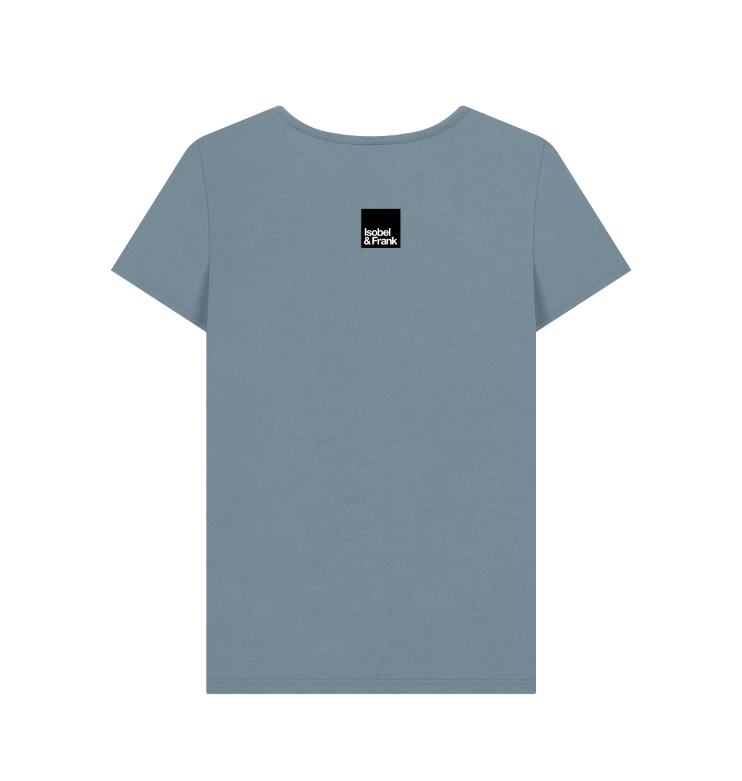 Stone Blue Printed T-shirt Back