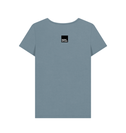 Stone Blue Printed T-shirt Back