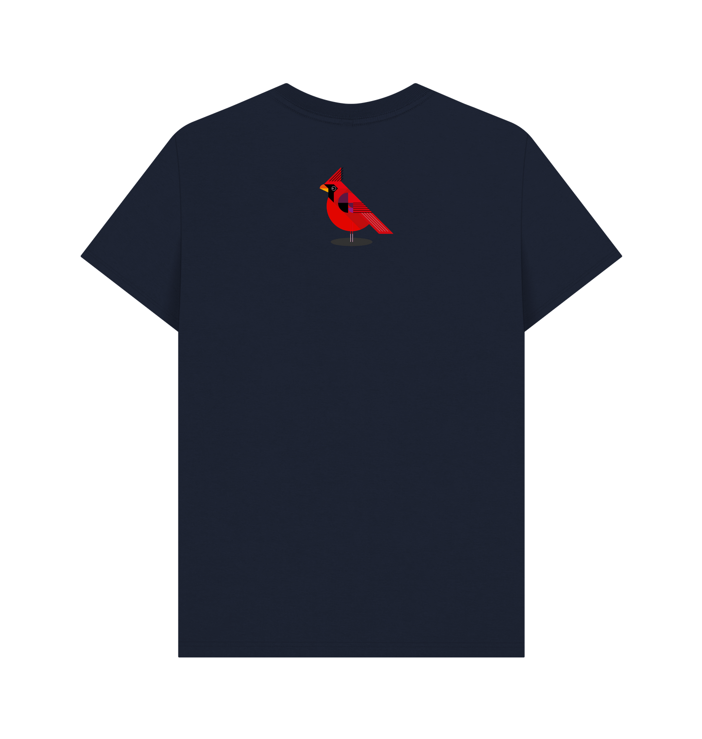 Navy Blue Printed T-shirt Back