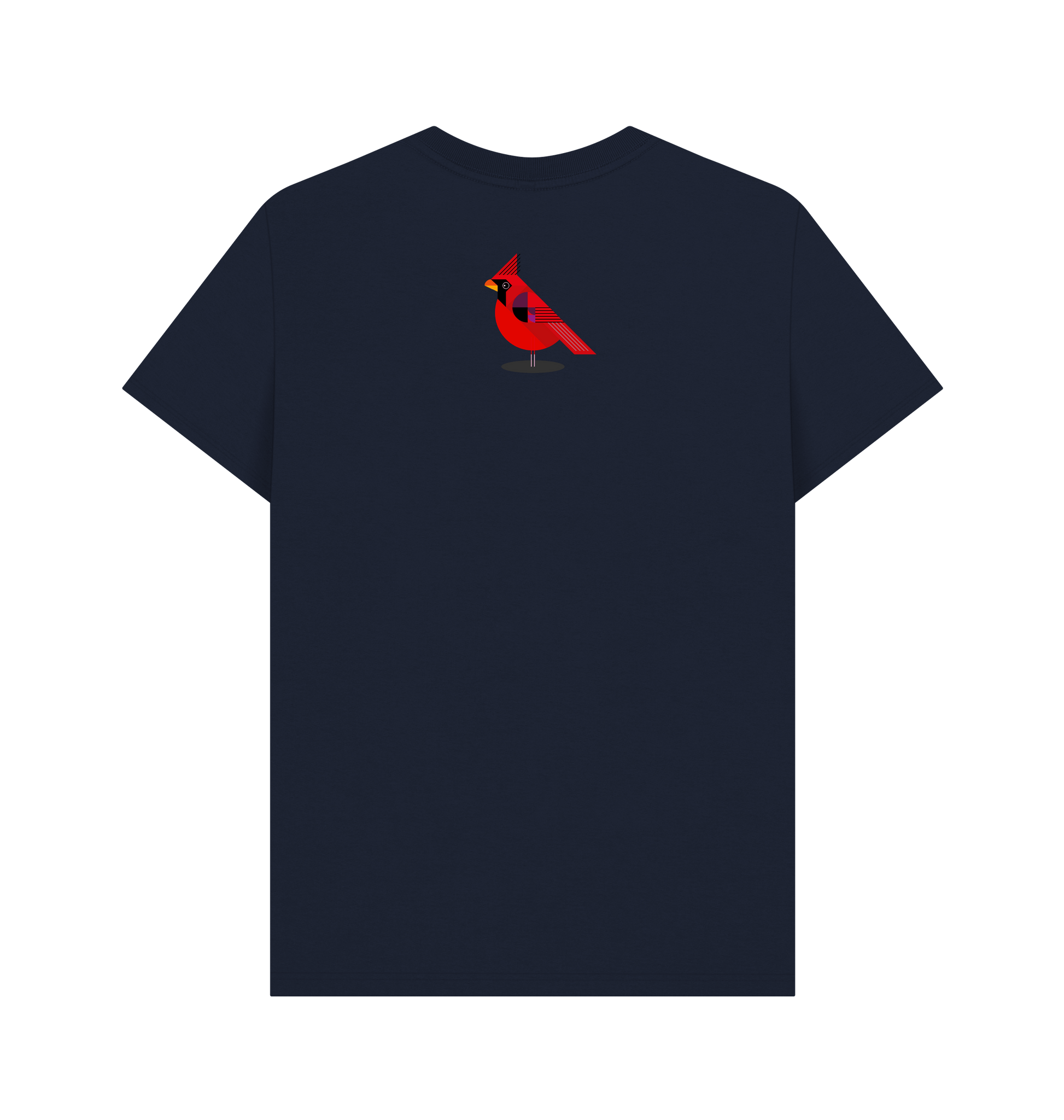 Navy Blue Printed T-shirt Back