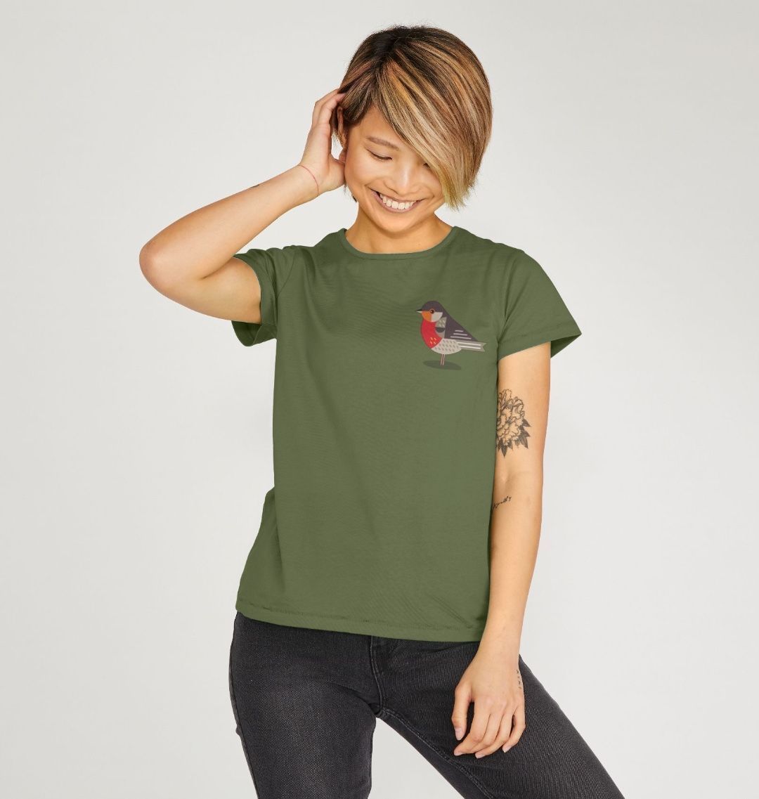 Robin Womens Crew Neck Organic Cotton T-shirt