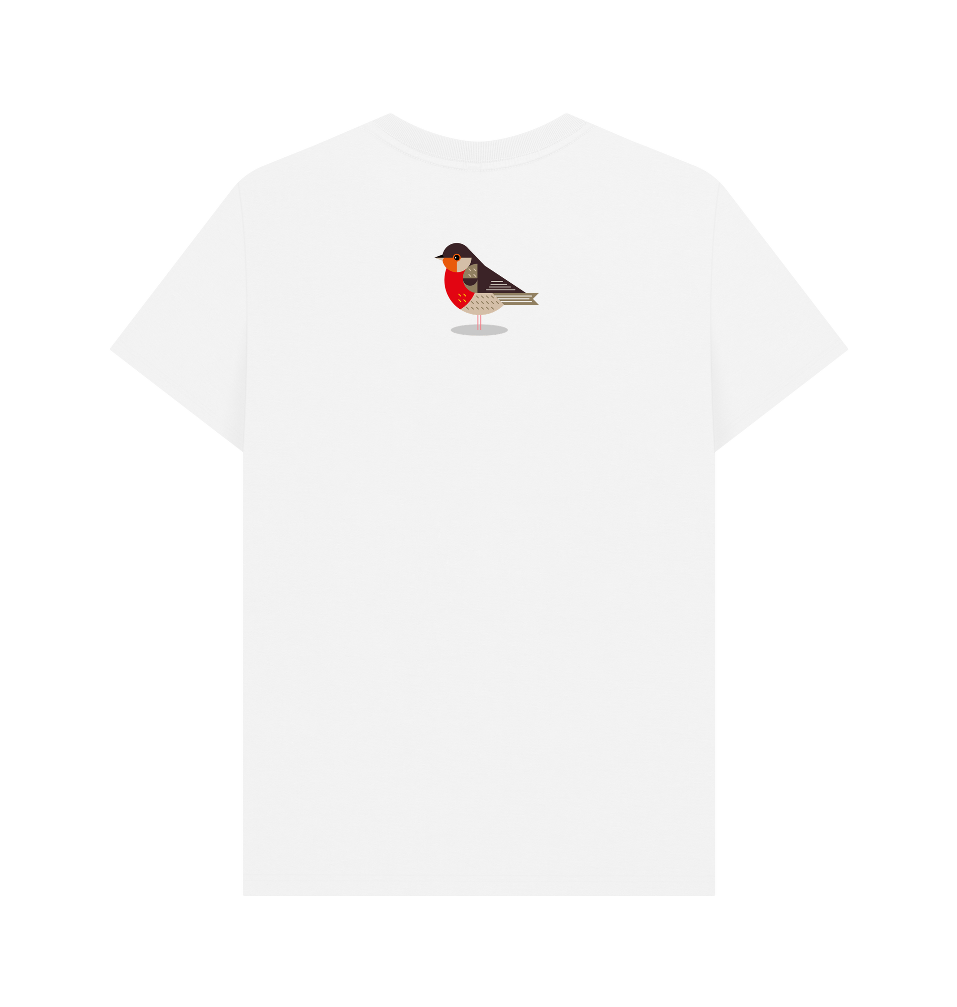 White Printed T-shirt Back
