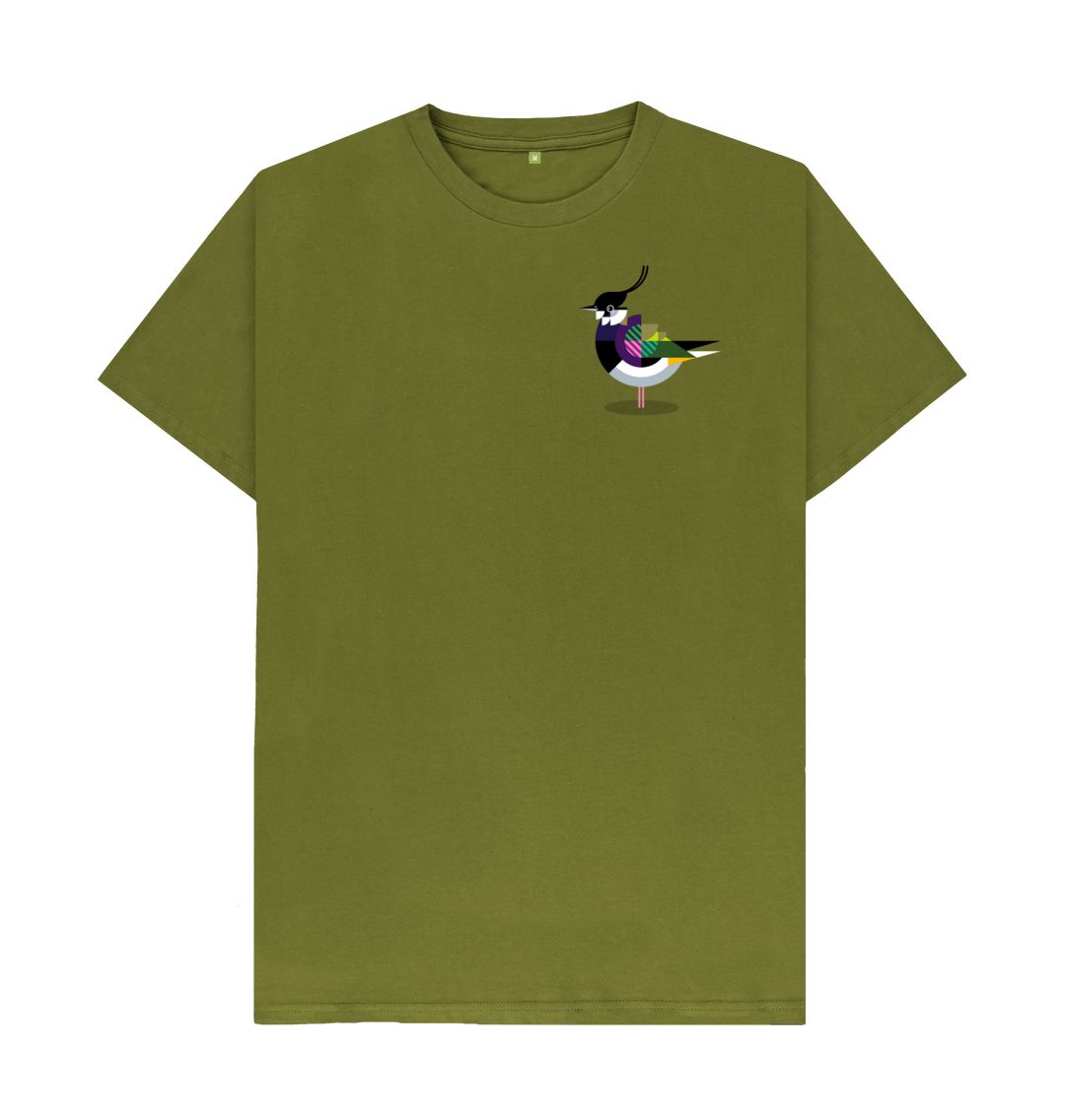 Moss Green Lapwing Mens Organic Cotton T-shirt