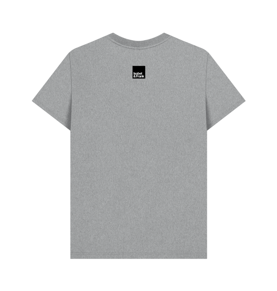 Athletic Grey Printed T-shirt Back